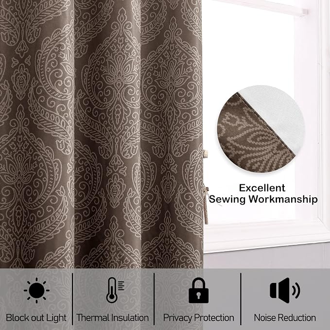 DWCN Ombre Blackout Curtains for Living Room - Image 7