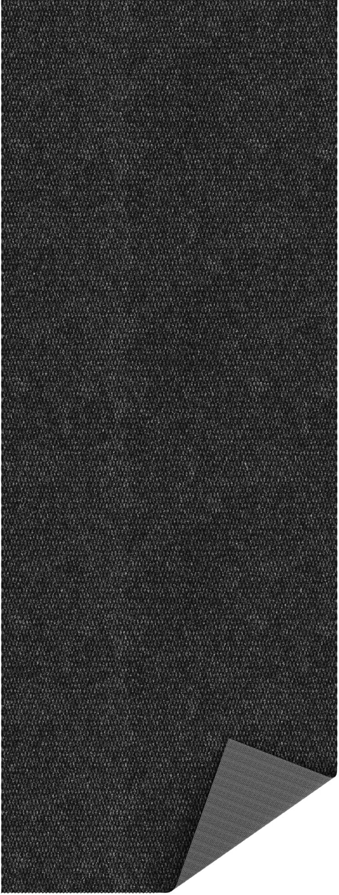 Ottomanson Commercial Scrape Rib Entry Mat – Heavy Duty Ribbed Floor Mat for High Traffic – Non Slip Rubber Back, Waterproof – Indoor Outdoor Use for Offices, Schools, Lobbies, 2' x 23', Black