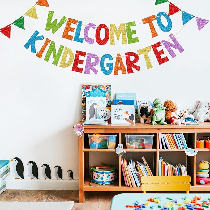 Welcome to Kindergarten Banner, Pre-strung | First Day of Kindergarten - Image 4