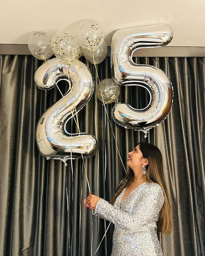 Silver Number 25 Balloon 40 Inch - Image 7