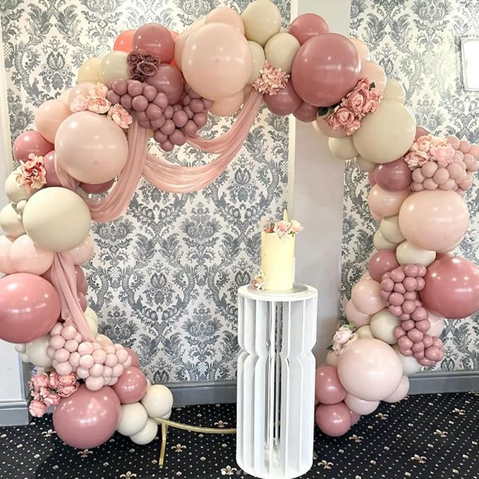 Awenztech 122pcs Light Pink Balloon Arch Kit, 18 12 10 5 inch Pastel Pink Latex - Image 6