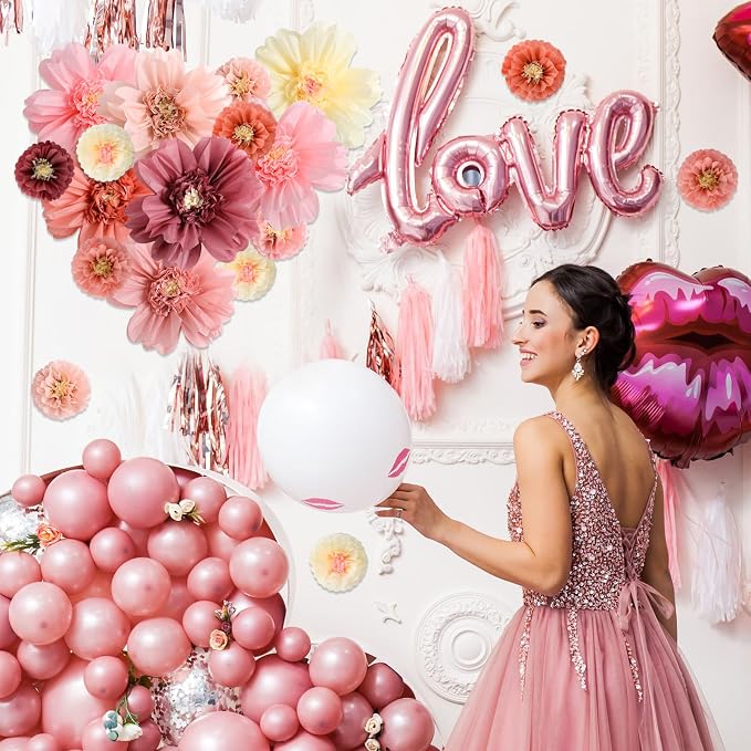 TaoBary Large Colorful Tissue Paper Flowers Giant Fiesta Paper Pom Poms - Image 5