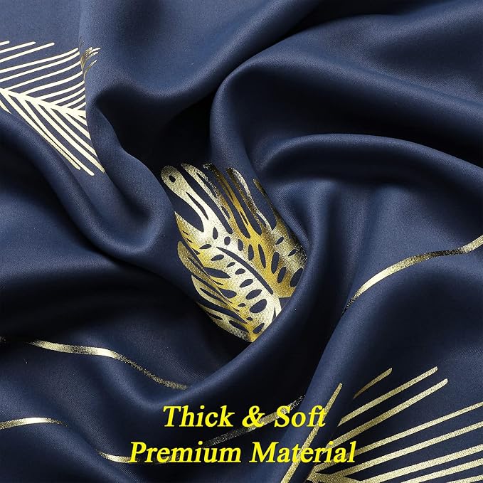 Navy Blue Blackout Curtains for Living Room 84 Inch Length 2 Panels Set - Image 4