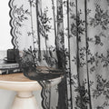 SEEKRIGHT Black Lace Curtains by SEEKRIGHTHomeDecor