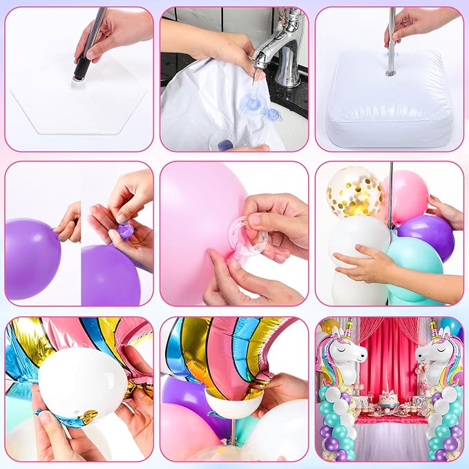 Kasyat 2 Set Unicorn Party Balloon Column Stand Kit - Image 5