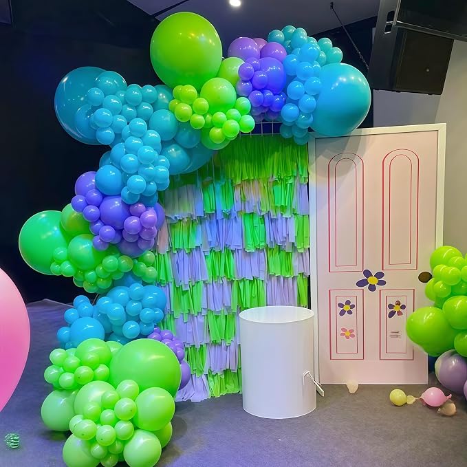 Pink Blue Purple Party Balloons - Image 5