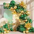 Green and Gold Balloon Arch Kit by LANGASQUE