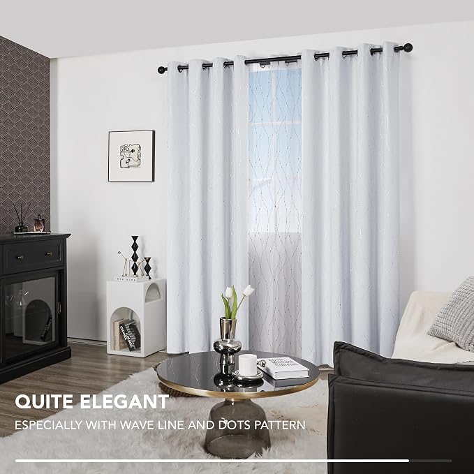 Deconovo Living Room Curtains 95 Inches Long, Thermal Insulated, Room Darkening - Image 6