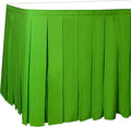 Ultimate Textile Pleat Polyester Fabric Table Skirt - Machine Washable Flame Resistant with Clips for Events, Weddings & Trade Shows, Cut & Sewn in Paterson, NJ - Kelly, 21' Box Pleat