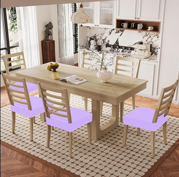Smiry Waterproof Seat Covers for Dining Room Chairs, No Rear Covers | Stretch - Image 8