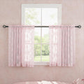 Kotile Pink Sheer Lace Curtains by Kotile+Curtains