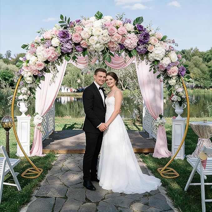 8ft Balloon Arch Stand, Round Backdrop Stand, Valentine's Day, Friends Gathering - Image 5