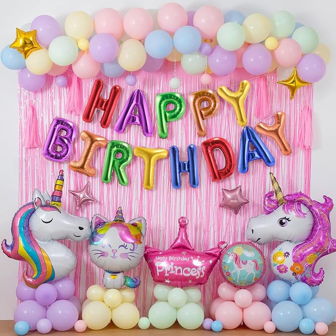 CANREVEL Happy Birthday Banner Decorations + 12Pcs Balloons, Rainbow | 13pcs 16 - Image 4