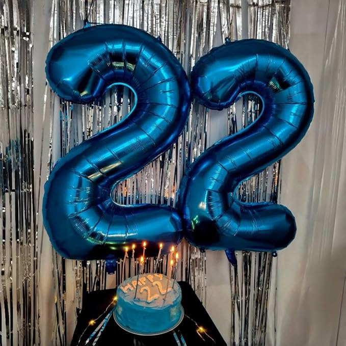 Blue Foil Balloon Number 8, Large Number 8 Digital 8 Helium Balloon - Image 6