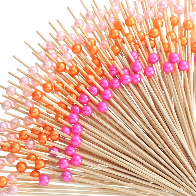 Reallnaive 300 Pcs Cocktail Pick Pearl Fancy Toothpick by Unknown
