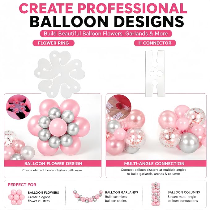 15 Pack Clear Balloon Arch Clips, 3.5-Inch Heavy Duty Backdrop Clips | Includes - Image 4
