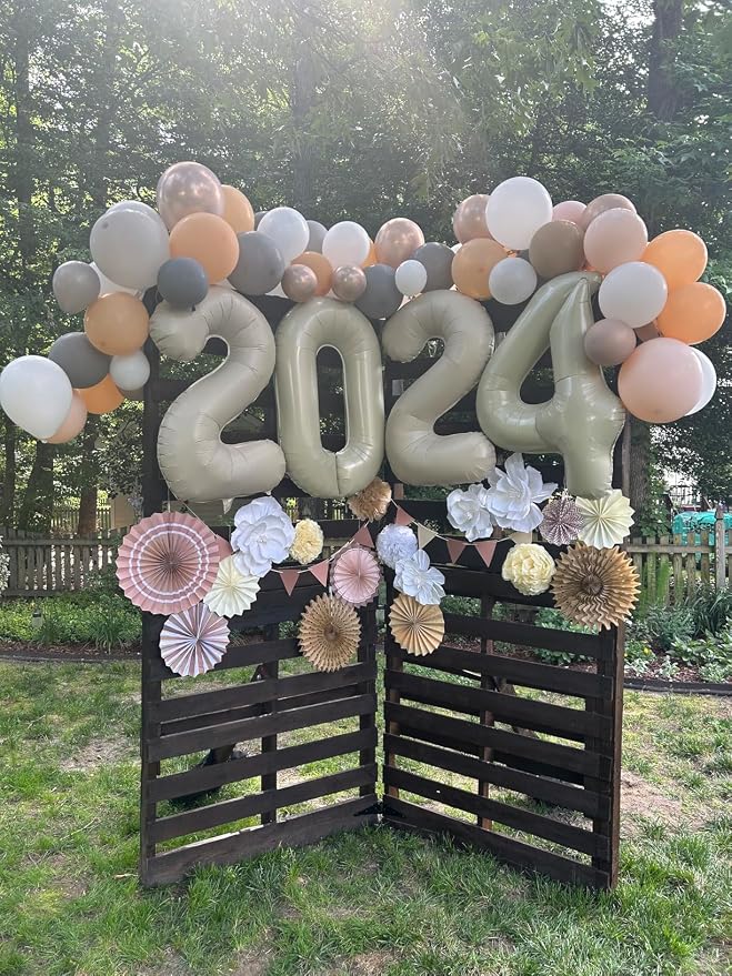 Large Number 0 Balloons Cream Birthday Party Decorations - Image 4