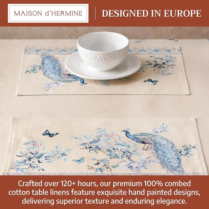 Maison d' Hermine Placemats Set of 4 Reusable 100% Combed Cotton | Cloth Place - Image 3