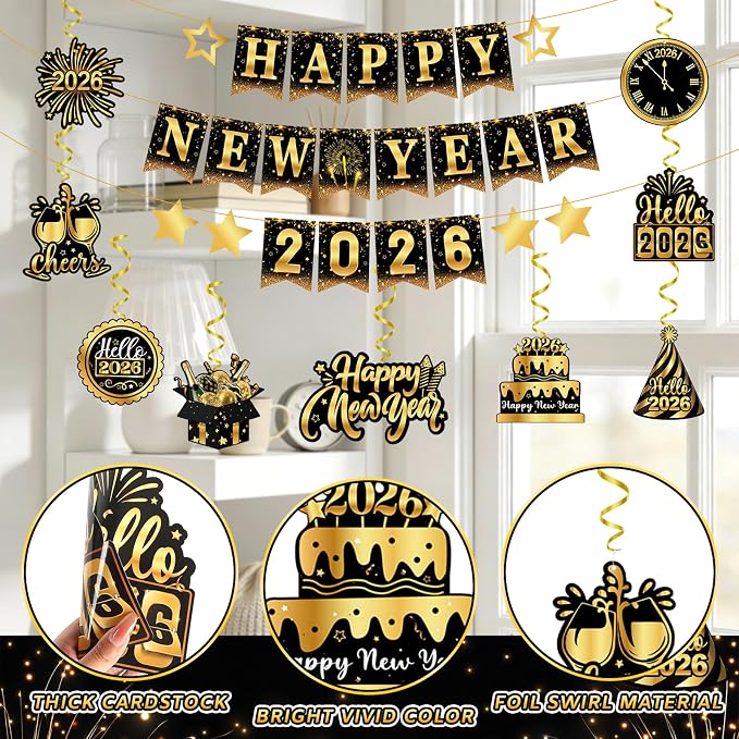 2026 New Year Decorations, Happy New Year Banner - Image 3