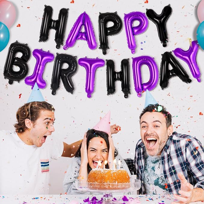 Happy Birthday Balloons Banner, Foil Balloon Personalized Name Letters Balloons - Image 6