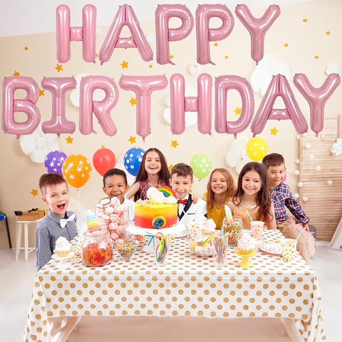 Pink Letter Balloon E, 40 Inch Big Pastel Pink Foil Helium Alphabet E Letter - Image 5