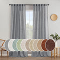 MIULEE Grey Linen Curtains 52x90 Inch Long by MIULEE