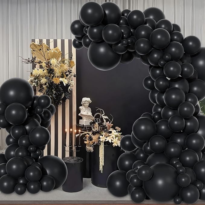 Amandir 153 Pcs Black Balloons Arch Garland Kit Different Sizes | 18 12 10 5 - Image 7