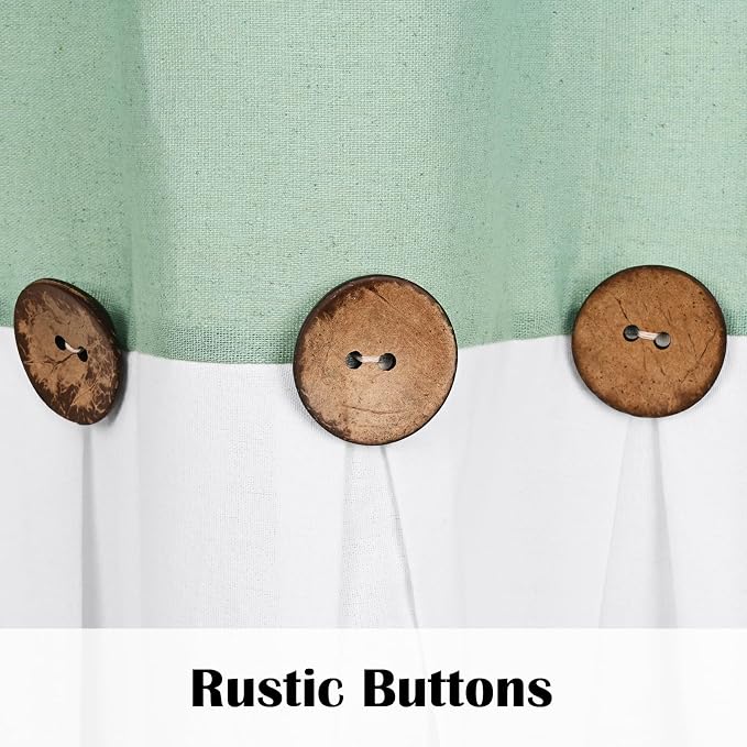 Farmhouse Valance Curtains, Boho Cotton Linen Kitchen Valance, Sage Green - Image 4
