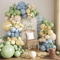 CROSSFINGERS Green Blue Yellow Pastel Balloon Arch Kit by CROSSFINGERS