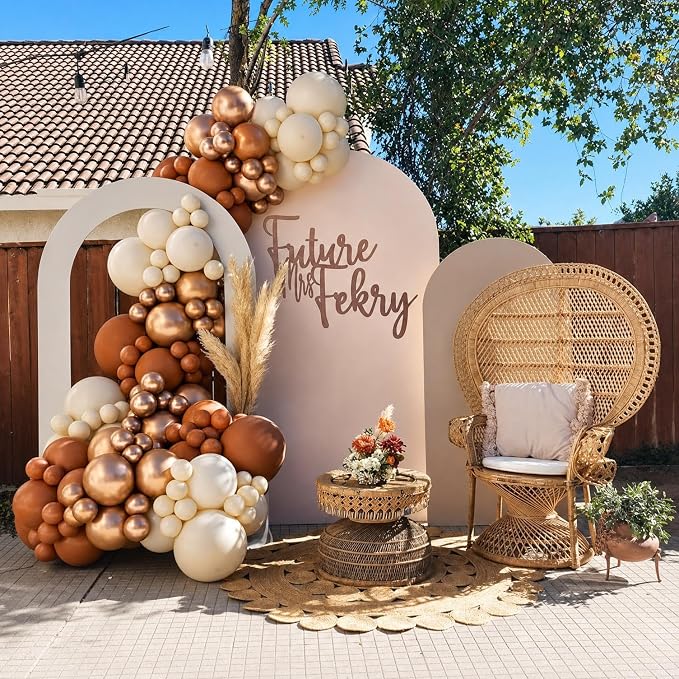 Burnt Orange Copper Fall Balloons - Image 3