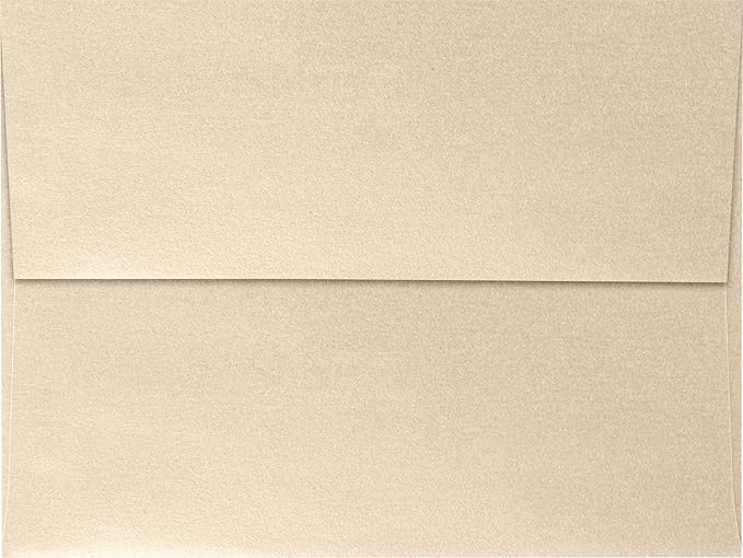 LUXPaper A7 Invitation Envelopes | Peel & Press | 5 1/4" x 7 1/4" | Taupe Metallic | 80lb. Text | 1,000 Qty