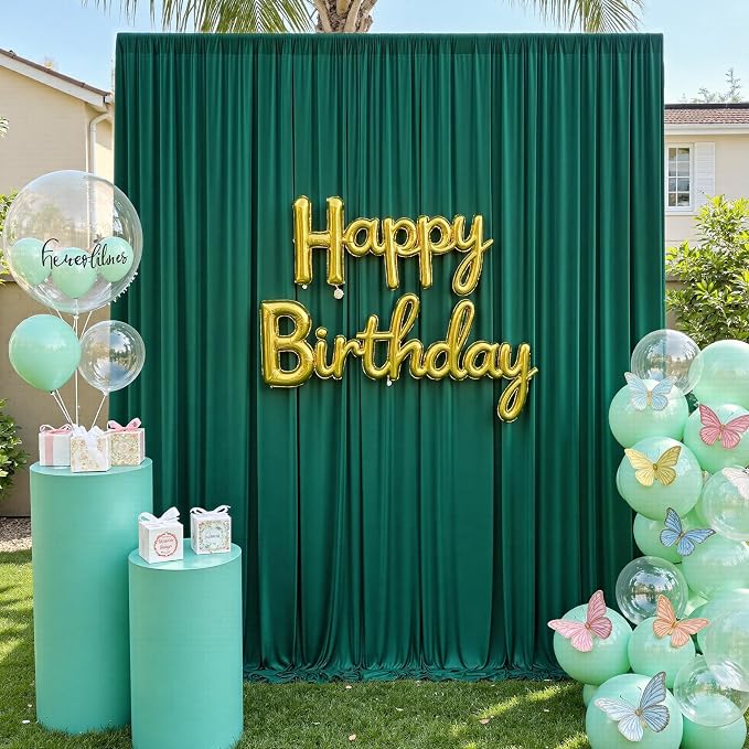 10ft×12ft Forest Green Backdrop Curtains - Image 6