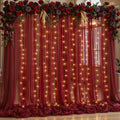 10x10ft Burgundy Tulle Backdrop Curtain by Partisky