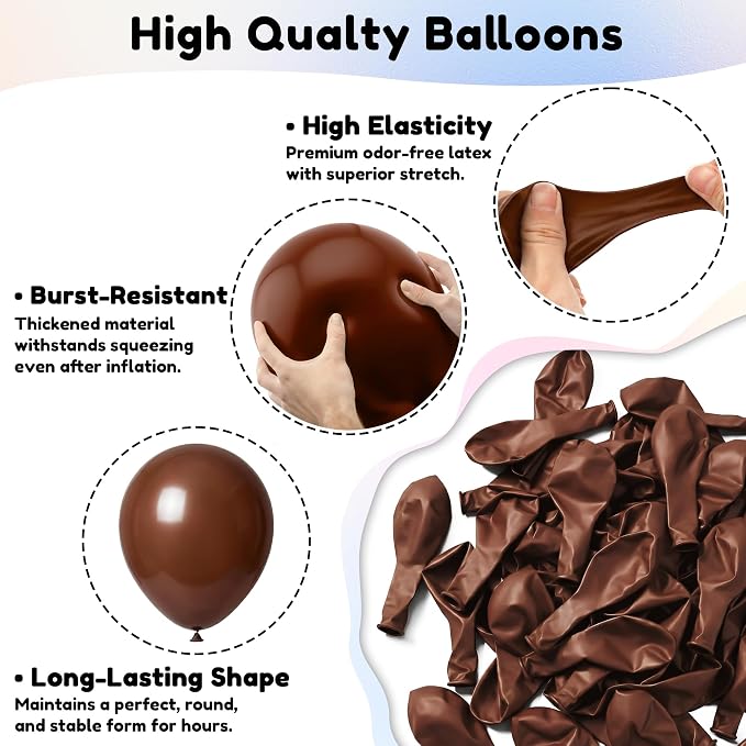 Brown Balloons, Baby Shower, Anniversary, Graduation, Wedding Decorations - Image 5