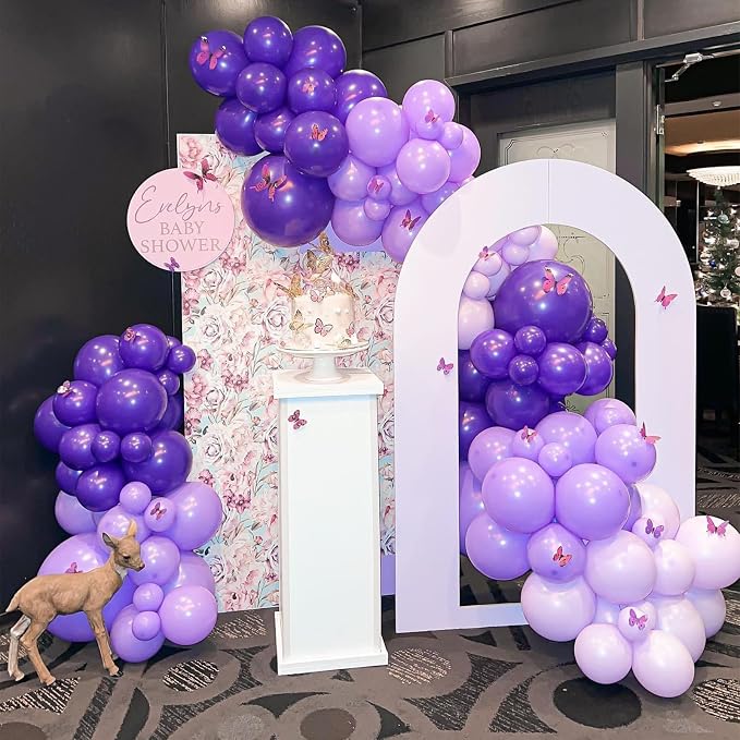 Metallic Purple and Premium Latex Lavender Lilac Balloons - Image 6