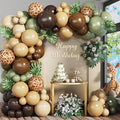 HILAVO Sage Green Brown Balloon Garland Kit Olive Green Gold Safari Balloons by HILAVO
