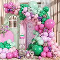 Pink and Green Balloons Garland Arch Kit by Ziophlux