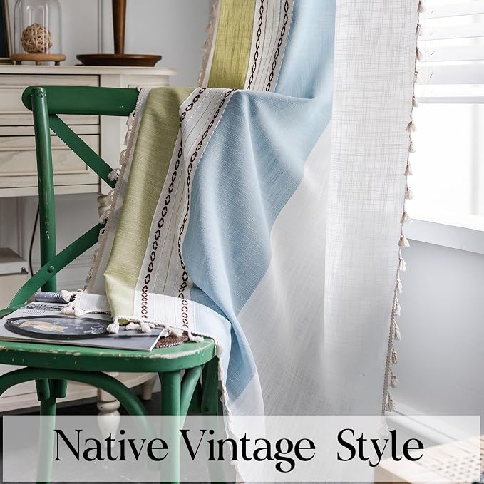 Sutuo Home Boho Curtains 108 inches - Image 3