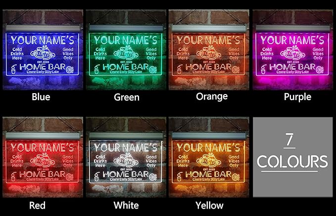 ADVPRO Personalized Your Name Custom Home Bar Beer Established Year Single Color LED Neon Sign 24 x 16 Inches st4s64-p11-tm-o