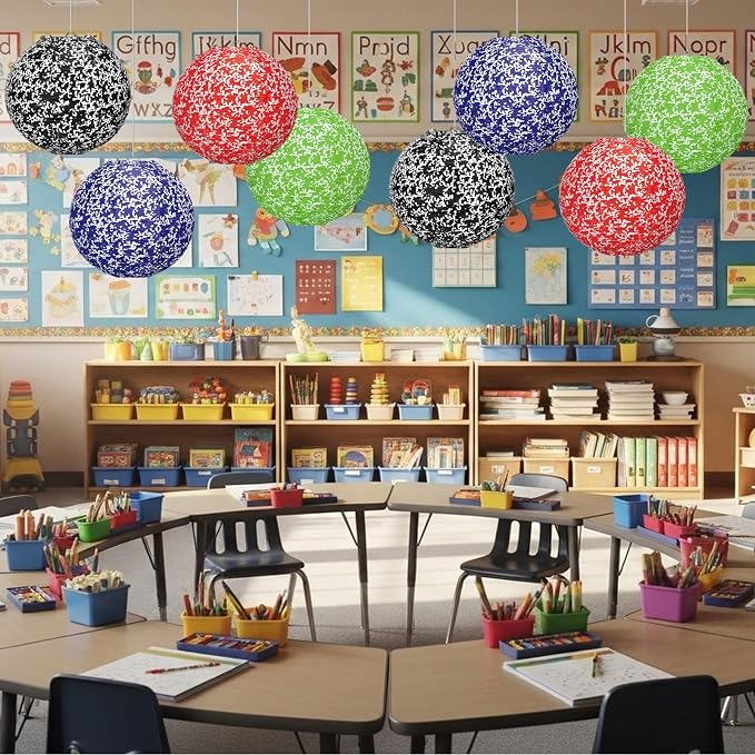 Baquler 12 Pcs Composition Notebook Hanging Lanterns Party Decorations - Image 6