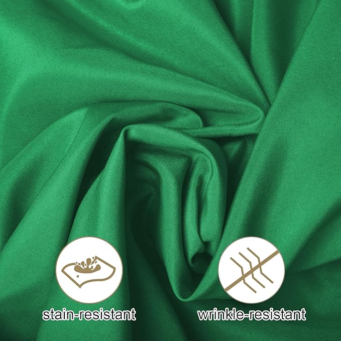 Ascoza 2pack 108 Inch Emerald Round Tablecloth in Washable Polyester Fabric for Wedding/Banquet/Restaurant/Parties