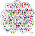 Bezente Rainbow Multicolor Confetti Latex Balloons by Bezente