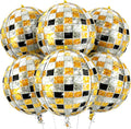 6pcs 22 Inch Multicolor Disco Ball Balloons, 4d Large Foil Aluminum Balloon by Paready