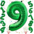 40 Inch Number 9 Balloons for Boys, Dark Green Giant 9th Birthday Party Number by Isndare