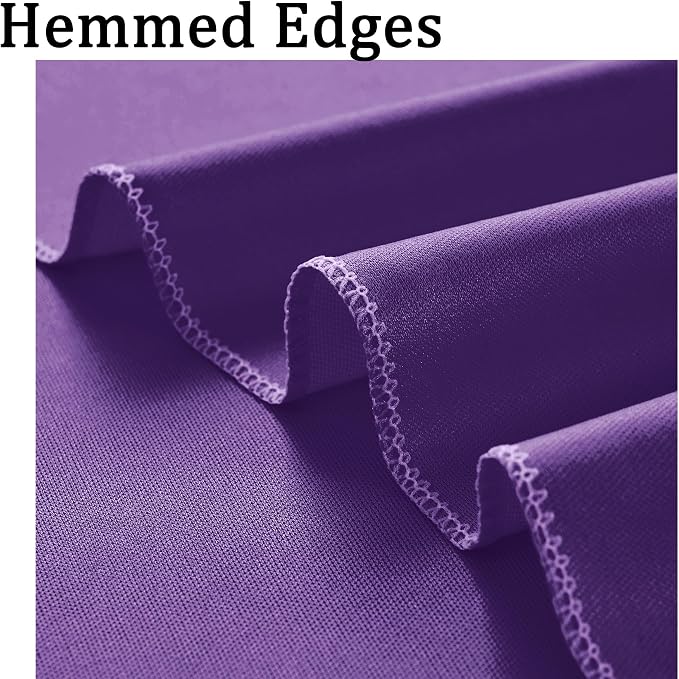 40ft x 10ft Wrinkle Free Purple Backdrop Curtains - Image 4