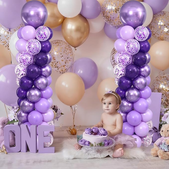 Purple Balloon Column Stand Kit Set of 2 - Image 7