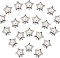 5 Inch Silver Star Shape Foil Balloons by MEPDNGN