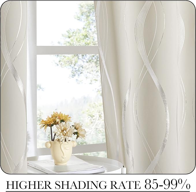 NICETOWN Bedroom Blackout Curtains Panels - Image 4