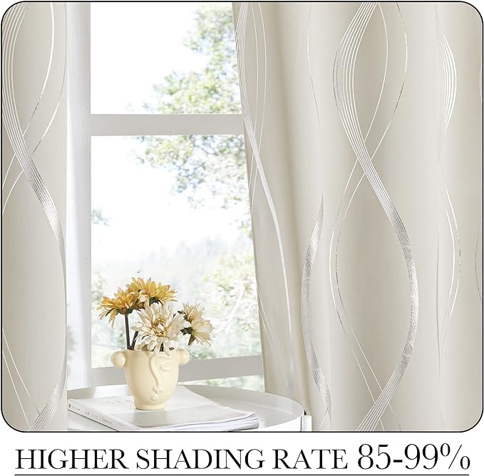 NICETOWN Bedroom Curtains Small Blackout Panels, 42 by 48 Inch, Window - Image 4