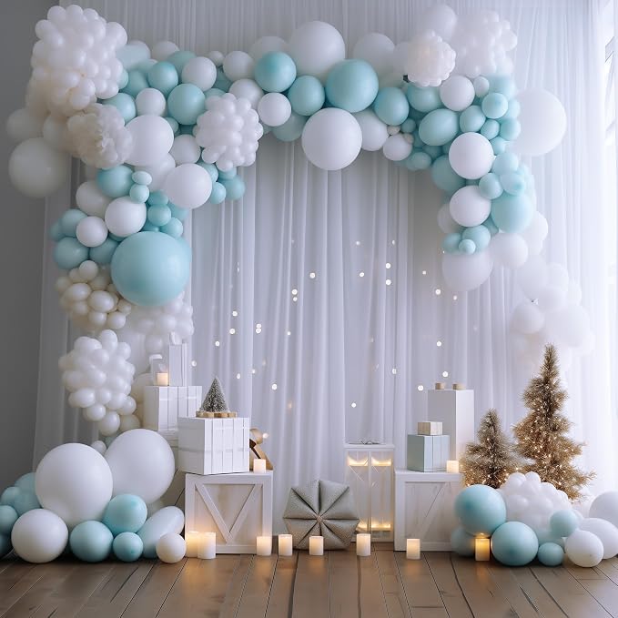 White Backdrop Curtain Drapes for Parties, 6 Panel 5x8FT - Image 5